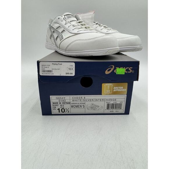 NEW Asics CHEER 8 Women's Cheer Shoe White/Silver US Size 10.5 Medium NIB - Picture 11 of 11